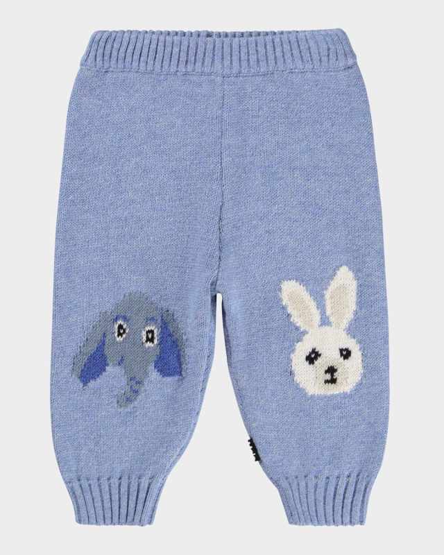 Boy's Sol Cotton & Wool Knit Trousers, Size Newborn-4